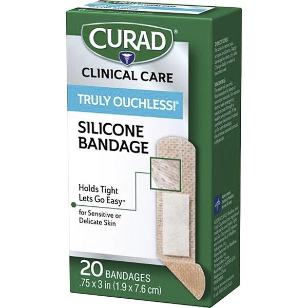 Bandages, Silicone, Self-Adhesive, 3/4x3, 20/BX, BG, PK20